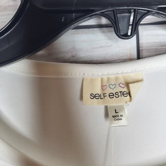 New Girls Self Esteem Shirt Long Sleeve Unicorn Halloween Size L Top White Comfy - Picture 4 of 10